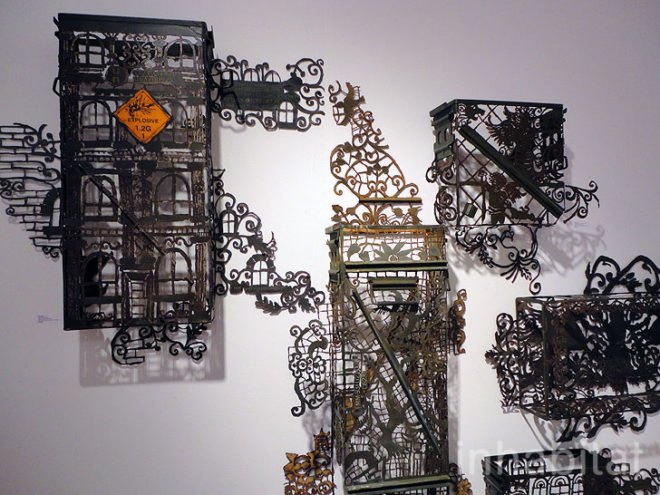 green design, eco design, sustainable design, Armory Arts Week, Scope Art Fair, recycled art, upcycled art, Fernando Mastrangelo, Emmanuel Fremin Gallery, salt sculpture, Augusto Esquivel, button sculptures, Sheila Gallagher, Lower East Side, LEGOs, Cal Lane, carved dumpster, book art, upcycled books, Alexander Robinson, Troy Abbott, Recycled sculptures, Michael Murphy, popsicle sticks