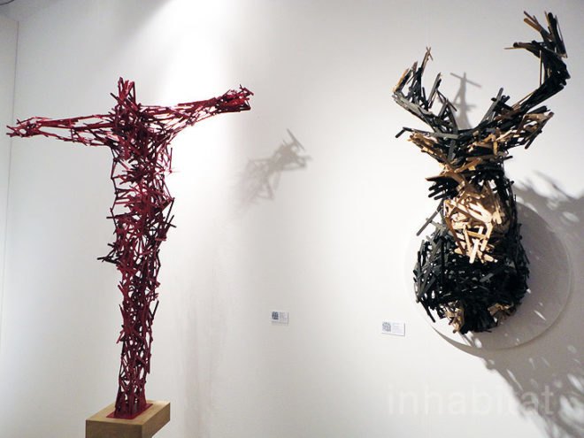 green design, eco design, sustainable design, Armory Arts Week, Scope Art Fair, recycled art, upcycled art, Fernando Mastrangelo, Emmanuel Fremin Gallery, salt sculpture, Augusto Esquivel, button sculptures, Sheila Gallagher, Lower East Side, LEGOs, Cal Lane, carved dumpster, book art, upcycled books, Alexander Robinson, Troy Abbott, Recycled sculptures, Michael Murphy, popsicle sticks