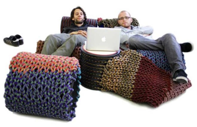 seilschaft, seilfaktur, climbing rope, recycled materials, green furniture, climbing rope furniture, recycled climbing rope, green design, sustainable design, sustainable furniture, recycled furniture, handmade furniture, knit furniture
