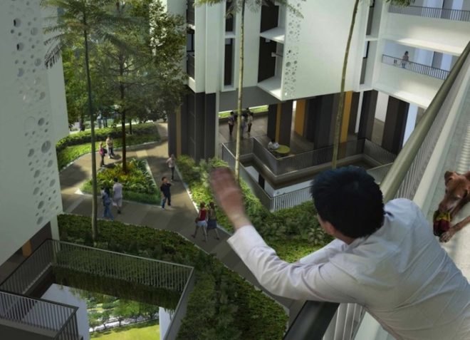 Skyville, Skyville @ Dawson, WOHA, green design, sustainable design, Singapore, social housing, affordable housing, solar power, prefab construction, green design, sustainable design, eco-design, passive design, clean energy, green development, sustainable development