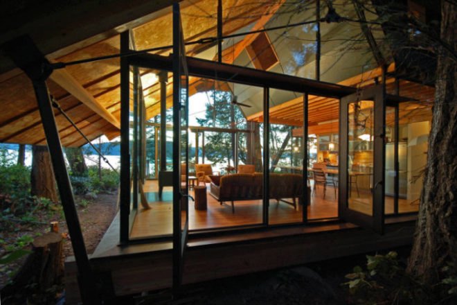 Sneeoosh Cabin, ZeroPlus, low impact home, prefab, puget sound, tent home