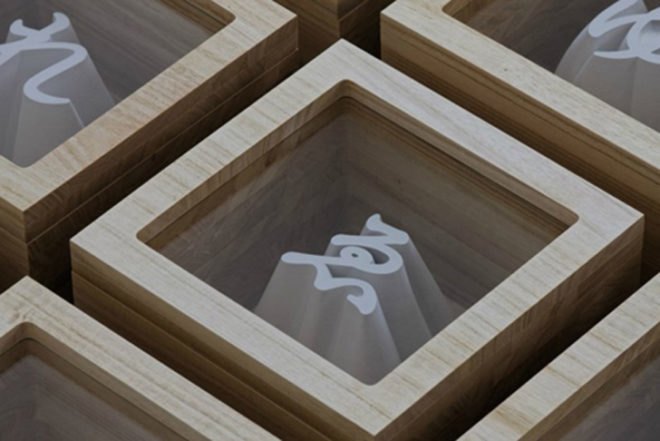 art, Recycling / Compost, Taku Satoh Design Office, paper alphabet, 3 dimensional hiragana, Two Experiments Exhibition, Gallery Kobo, biodegradable letters