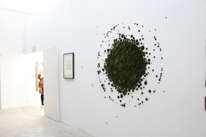 Moss graffiti, green graffiti, street art, Anna Garforth, UK, Grow, Moss Cross, The Big Bang, green design, green art, sustainable design, eco-design