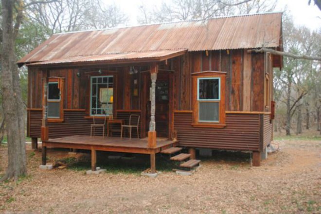 Tiny Texas Houses, reclaimed materials, salvaged materials, pure salvage living, small space living, brad kittel, prefab