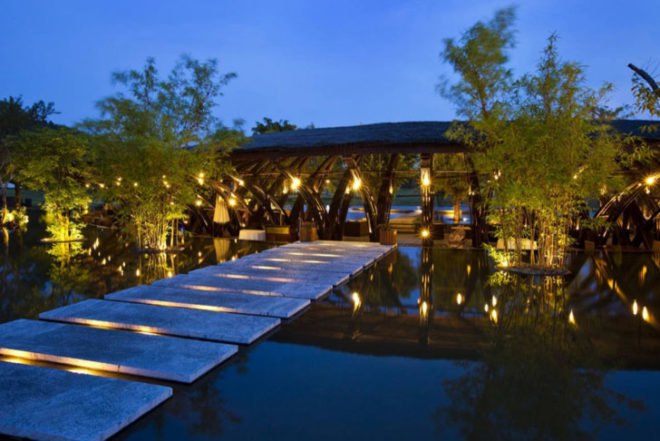 Vo Trong Nghia, Vietnam, Bamboo Wing, bamboo Restaurant, Hanoi, renewable materials, renewable Bamboo, Vinh Phuc, immersed in nature, water restaurant, strong materials, flexible materials, Architecture, Green Materials, Recycling / Compost,