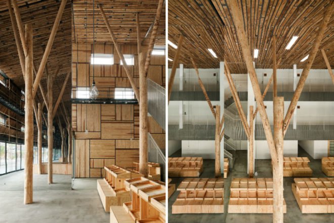 Yusuhara Marche, Kengo Kuma Associates, japan, market, thatch, hotel, boutique hotel,