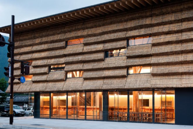 Yusuhara Marche, Kengo Kuma Associates, japan, market, thatch, hotel, boutique hotel,