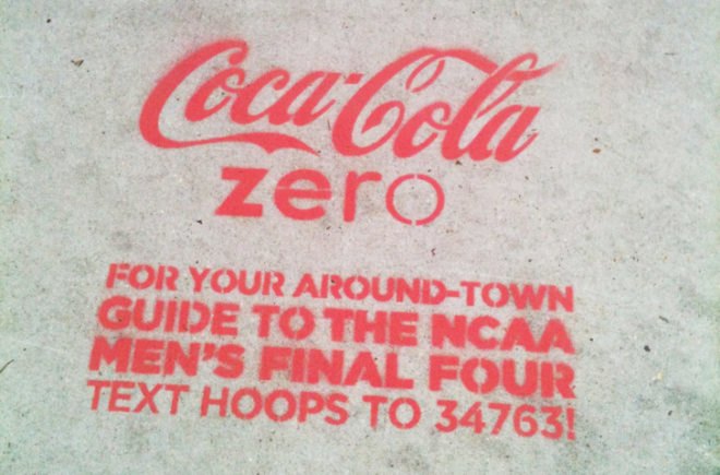 Coca Cola, Grafitti Advertising, Final Four, Street Art, New Orleans, Illegal Advertising