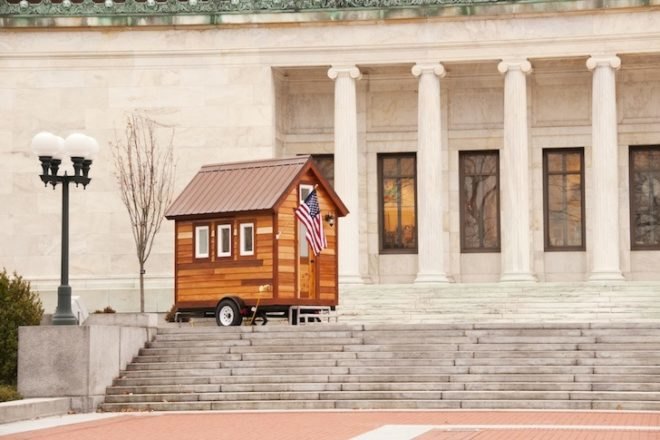 Tumbleweed Tiny House Company, Tumbleweed, Tumbleweed XS, Toledo Museum of Art, Ohio, The Andersons, The Lathrop Company, tiny homes, green design, sustainable design, eco design, Jay Shafter, fundraising, auction, eBay,