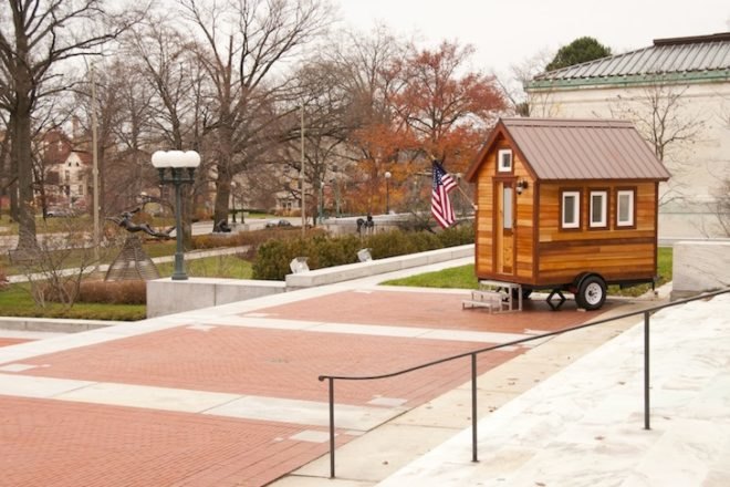 Tumbleweed Tiny House Company, Tumbleweed, Tumbleweed XS, Toledo Museum of Art, Ohio, The Andersons, The Lathrop Company, tiny homes, green design, sustainable design, eco design, Jay Shafter, fundraising, auction, eBay,