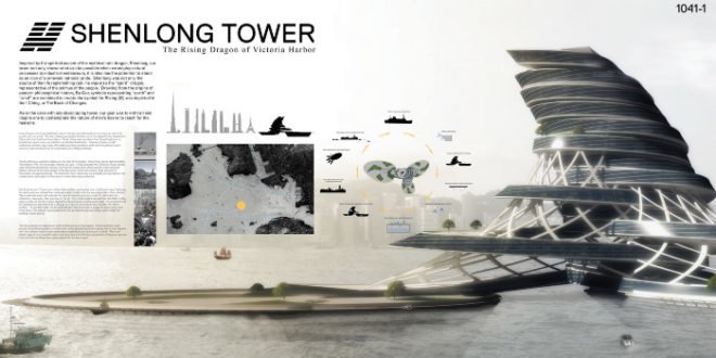 shenlong tower, mikey nitro, green architecture, sustainable building, rain dragon skyscraper, sustainable building, geothermal skyscraper, hong kong skycraper, green building