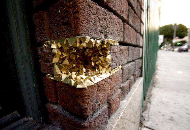 Paige Smith, geode, paper geodes, street art, a common name, los angeles, street art, paper in 3d, paper geodes, paper sculptures