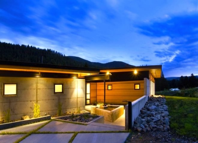 Balance Associates Architects, Big Sky, Montana, River Bank House, green design, sustainable design, eco-design, geothermal pumps, passive design, sustainability, solar orientation, insulation