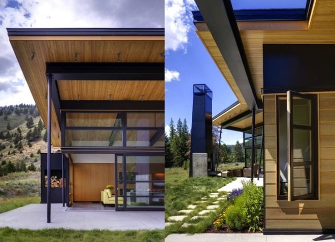 Balance Associates Architects, Big Sky, Montana, River Bank House, green design, sustainable design, eco-design, geothermal pumps, passive design, sustainability, solar orientation, insulation