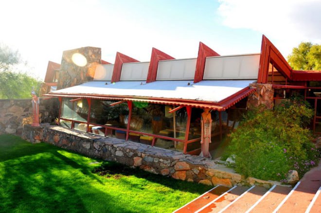 Taliesin West, Frank Lloyd Wright, FLW, prairie style architecture, national register of historic places, Arizona, AZ, solar, net-zero energy, clean energy, green retrofits, green renovations, historic architecture, Scottsdale, Phoenix