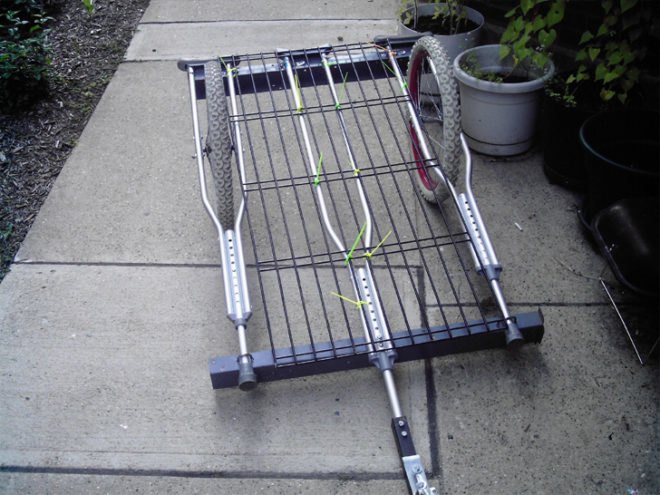Peter LeGrand, trailers, bike trailers, repurposed materials, recycled materials, chicago bike trailers, green design, eco design, sustainable design, carrier trailers,