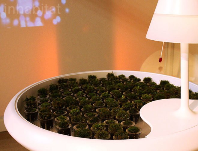 Biophotovoltaics, BPV, Moss, Table, Green design, Green furniture, bio energy harvesting