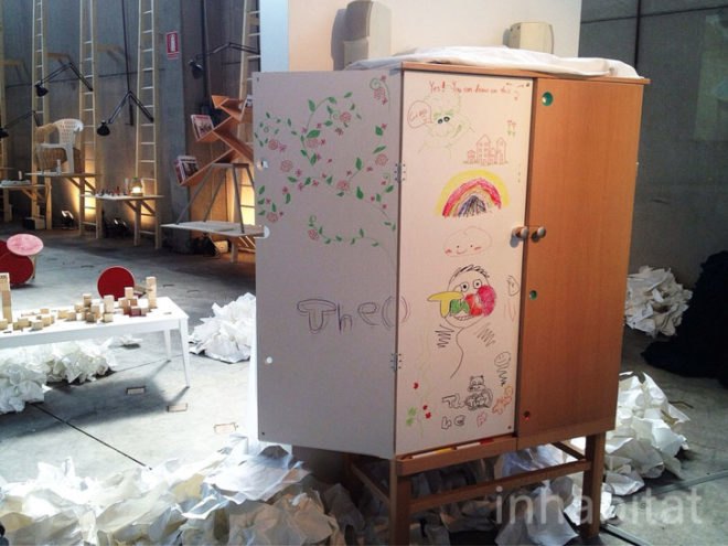 cabinet, hide and show, drawing, children, play, chengsi, hdk, child culture design, milan design week