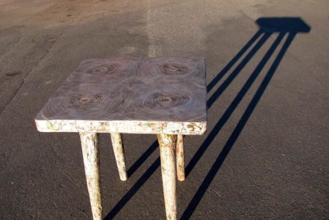 green furniture, recycling / compost, Andrej Malinin, Inner Design, newspaper wood, recycled paper, recycled paper table, contest winner, Eco-creative contest,