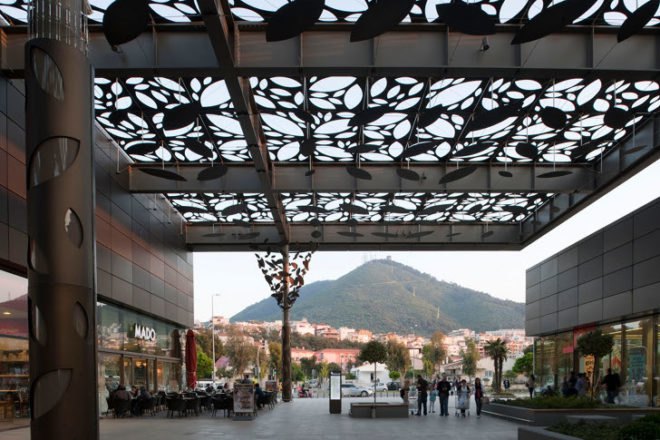 Asmacati Shopping Center, Tabanlioglu Architects, turkey, shopping center, shade screen, sun shade, public space
