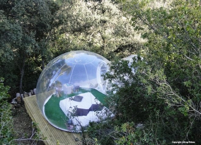 Attrap’Rêves, Marseille, hôtel, eco-tourism, Bubbletree, bubble tents, Pierre Stéphane, France, glamping, camping, transparent tents, eco-tourism, eco-design, sustainable design, green design