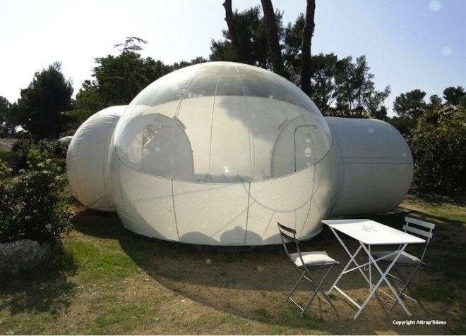 Attrap’Rêves, Marseille, hôtel, eco-tourism, Bubbletree, bubble tents, Pierre Stéphane, France, glamping, camping, transparent tents, eco-tourism, eco-design, sustainable design, green design
