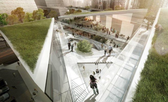 green design, eco design, sustainable design, BIG Architecture, Bjarke ingles, Vancouver, Granville Street Bridge, vertical garden, Beach and Howe, disused space, Granville Island
