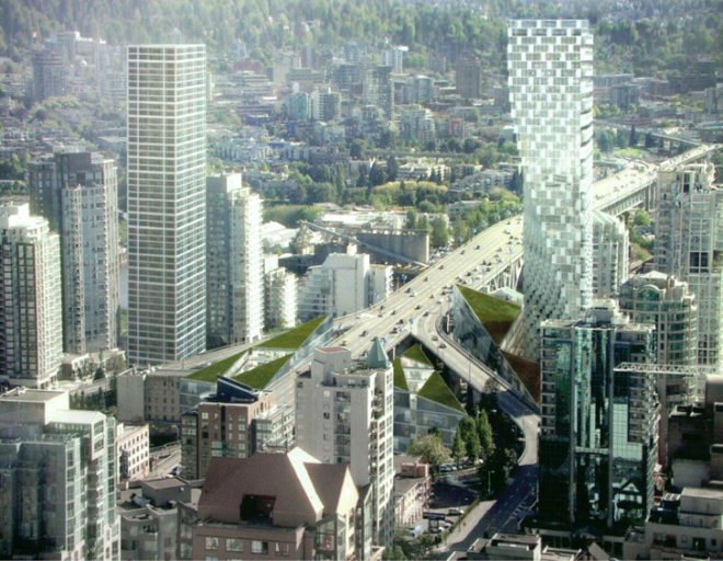 green design, eco design, sustainable design, BIG Architecture, Bjarke ingles, Vancouver, Granville Street Bridge, vertical garden, Beach and Howe, disused space, Granville Island