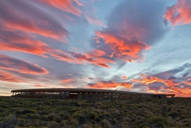 Torres del Paine, chile, chilean design, Tierra Patagonia Hotel & Spa, Aerodynamic shape, local natural materias, lenga wood, stone, andes mountains, Architecture, Sustainable Materials, Eco Tourism