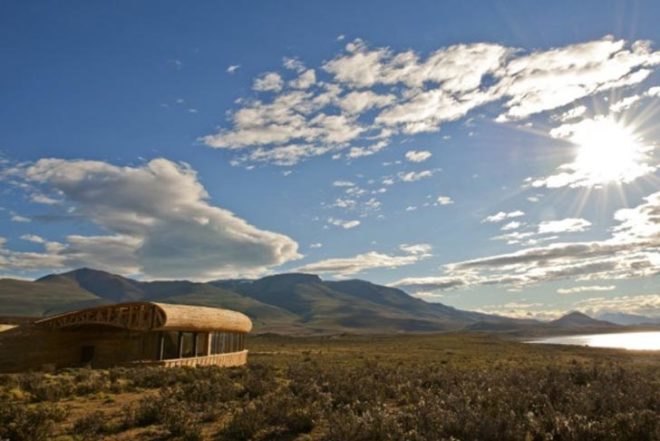 Torres del Paine, chile, chilean design, Tierra Patagonia Hotel & Spa, Aerodynamic shape, local natural materias, lenga wood, stone, andes mountains, Architecture, Sustainable Materials, Eco Tourism