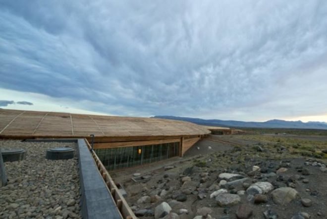 Torres del Paine, chile, chilean design, Tierra Patagonia Hotel & Spa, Aerodynamic shape, local natural materias, lenga wood, stone, andes mountains, Architecture, Sustainable Materials, Eco Tourism