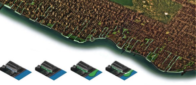 green design, eco design, sustainable design, East River Esplanade, Reimagining the Waterfront, Joseph Wood, East River, Takuma Ono, Museum of the City of New York, Matteo Rossetti