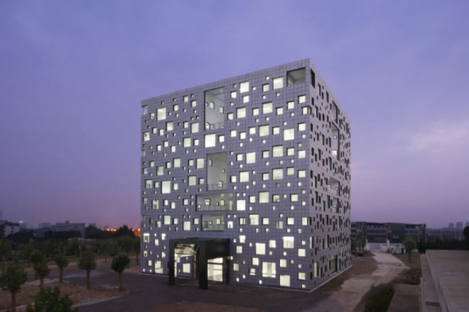 Cube Tube, SAKO Architects, eco office, daylighting, china, natural ventilation