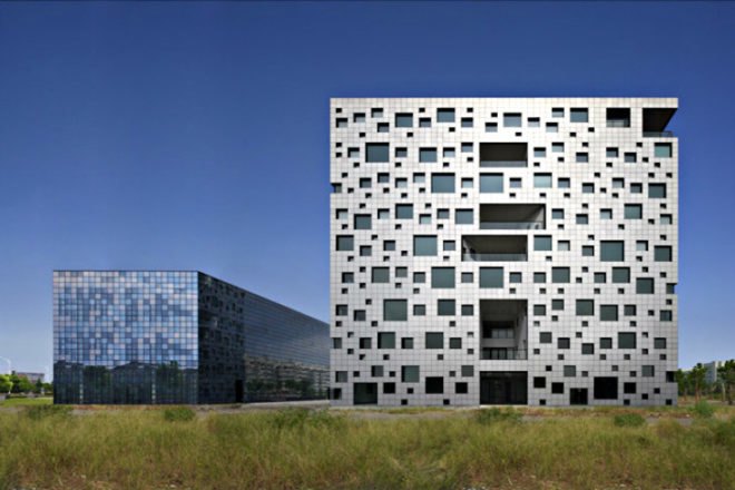 Cube Tube, SAKO Architects, eco office, daylighting, china, natural ventilation