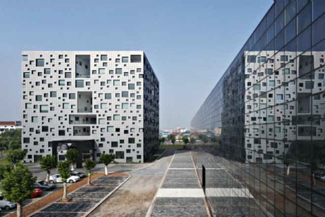 Cube Tube, SAKO Architects, eco office, daylighting, china, natural ventilation