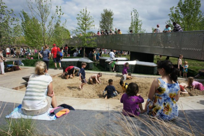 Cumberland Park, Hargreaves Associates, nashville, landscape architecture, urban park, kids park, green space, sustainable redevelopment