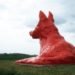 Recycled Materials, Recycling / Compost, animals, art, Florentijn Hofman, big sculpture, max, watchdog, red big dog, the netherlands, Leens, local scrap materials, recycled pallets, dutch art