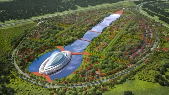 Santiago Calatrava, Florida, Florida Polytechnic University, alumnus, hi-tech incubator, green design, sustainable design, pedestrian bridges, mixed use development, green space