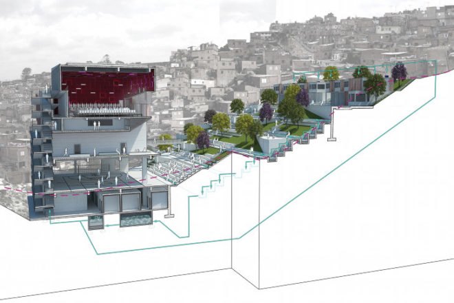 Grotoa Community Center, Urban Think Tank, Sao Paulo, Brazil, community center, humanitarian design, holcim awards, 2012 global holcim award silver