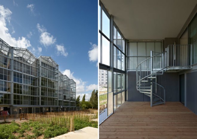 BORÉAL, Habitat 44, Tetrarc Architects, social housing, greenhouse, gardening, greenhouse social housing, france