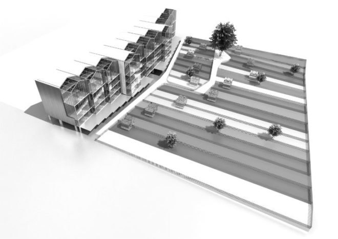 BORÉAL, Habitat 44, Tetrarc Architects, social housing, greenhouse, gardening, greenhouse social housing, france