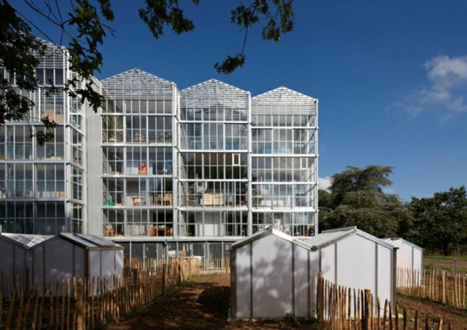 BORÉAL, Habitat 44, Tetrarc Architects, social housing, greenhouse, gardening, greenhouse social housing, france