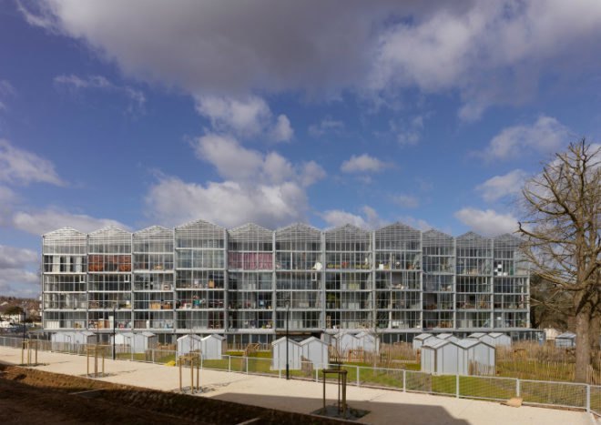 BORÉAL, Habitat 44, Tetrarc Architects, social housing, greenhouse, gardening, greenhouse social housing, france