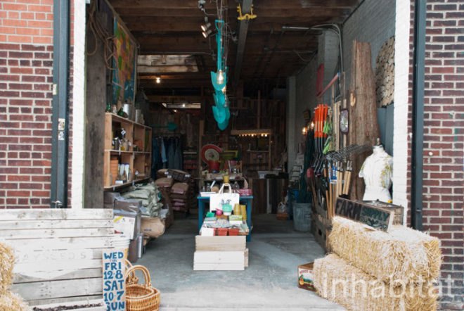 Hayseed's Big City Farm Supply; farm supply; urban farming; rooftop gardens; urban gardening; green design; eco design; repurposed materials; repurposed crates; wood crates; old crates; composting; backyard gardening; Inhabitat; New York; New York City; Inhabitat NY; Greenpoint; Brooklyn; outdoor gardening; Amanda Coen