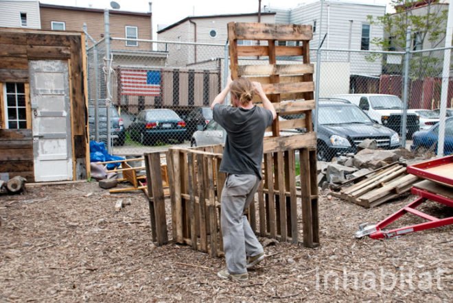 Hayseed's Big City Farm Supply; farm supply; urban farming; rooftop gardens; urban gardening; green design; eco design; repurposed materials; repurposed crates; wood crates; old crates; composting; backyard gardening; Inhabitat; New York; New York City; Inhabitat NY; Greenpoint; Brooklyn; outdoor gardening; Amanda Coen