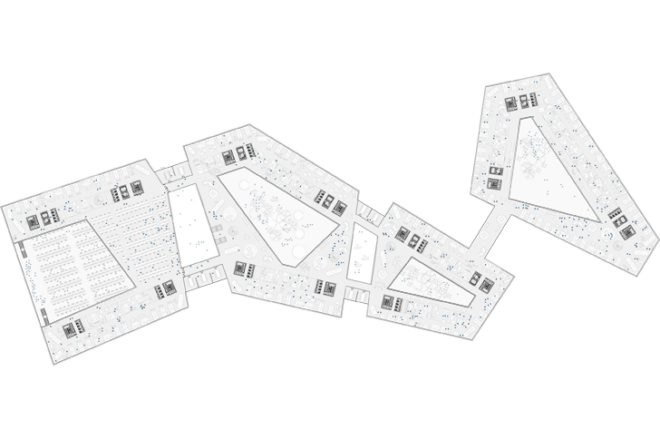 Floor Plan, Architectural Layout, Green Space, Mixed Use Campus, Nordea Bank, Henning Larsen Architects