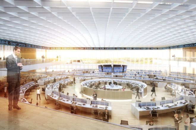 Henning Larsen Architects, Open Plan Office, Nordea Bank, Natural Light, Trading Room