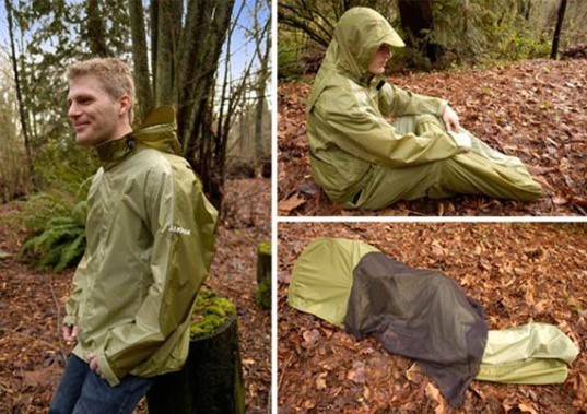 Jakpak, all-in-one jacket, sleeping bag tent jacket, camping gear, temporary shelter, waterproof jackets, camping tents