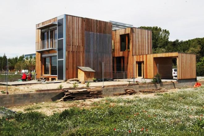 Josep Bunyesc, Spain First Passive House, Passive House, llerida, OSB boards, wool insulation, energy saving, quickly built,Air quality, Prefab Housing, energy efficiency, Daylighting, Renewable Energy