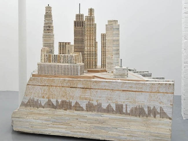 green design, eco design, sustainable design, Liu Wei, recycled books, book sculptures, Chinese Artists, Almine Rech Gallery